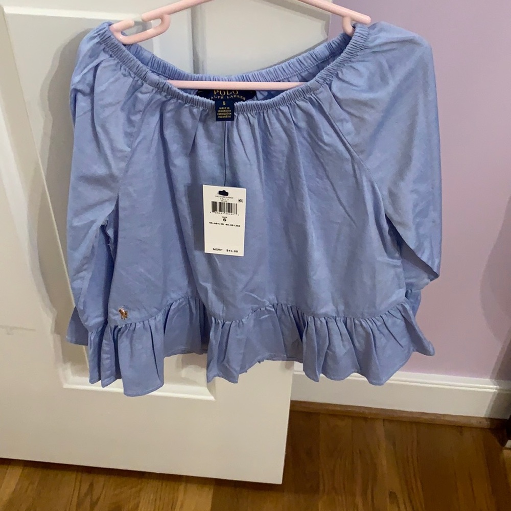 NWT Girls Polo Ralph Lauren Chambray Top